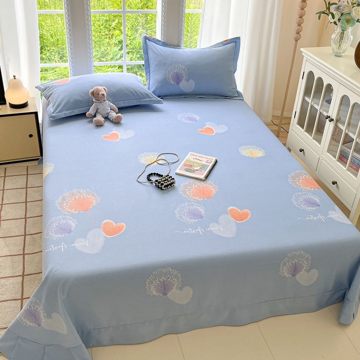 91家纺网 家纺一手货源 找家纺 莱通家纺 2025新款新疆棉加厚生态磨毛印花系列单床单单品床单单件床单 浅韵