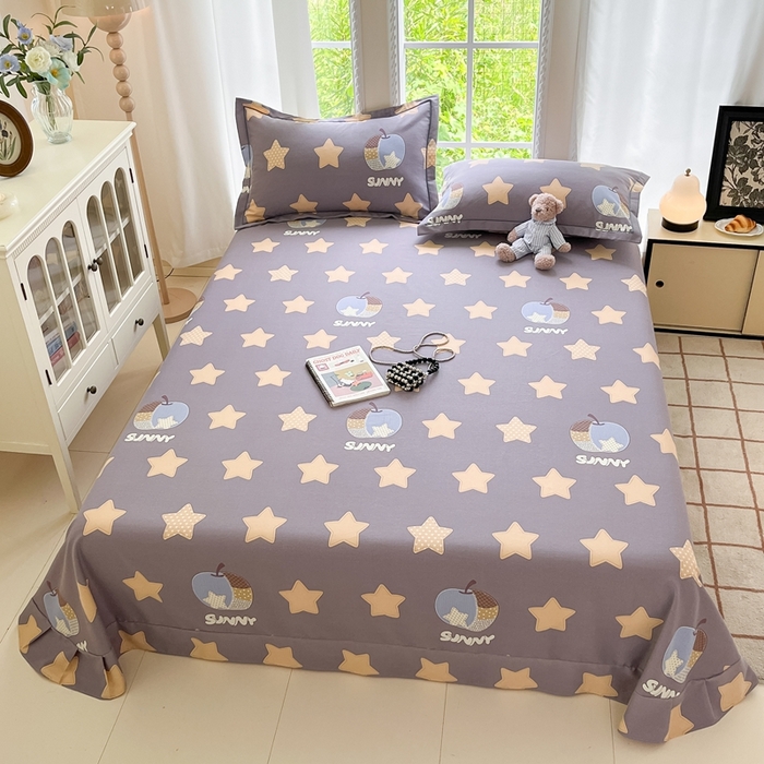 91家纺网 家纺一手货源 找家纺 莱通家纺 2025新款新疆棉加厚生态磨毛印花系列单床单单品床单单件床单 星芒物语