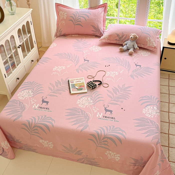 莱通家纺 2025新款新疆棉加厚生态磨毛印花系列单床单单品床单单件床单 时尚都市