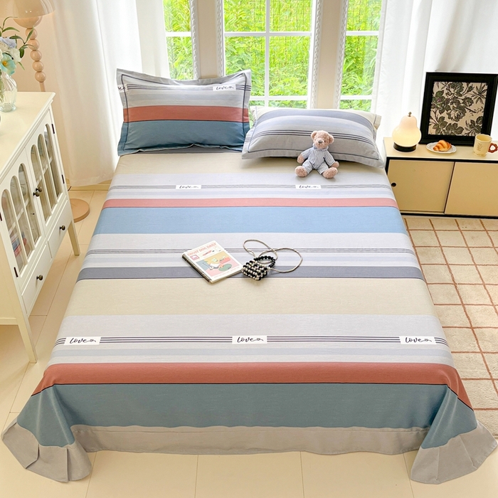 91家纺网 家纺一手货源 找家纺 莱通家纺 2025新款新疆棉加厚生态磨毛印花系列单床单单品床单单件床单 万华镜