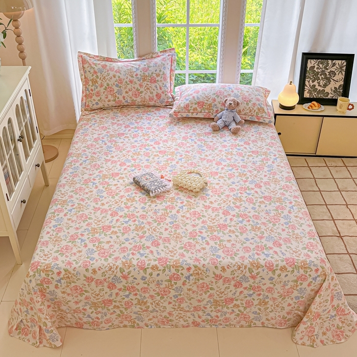 91家纺网 家纺一手货源 找家纺 莱通家纺 2025新款新疆棉加厚生态磨毛印花系列单床单单品床单单件床单 花恋