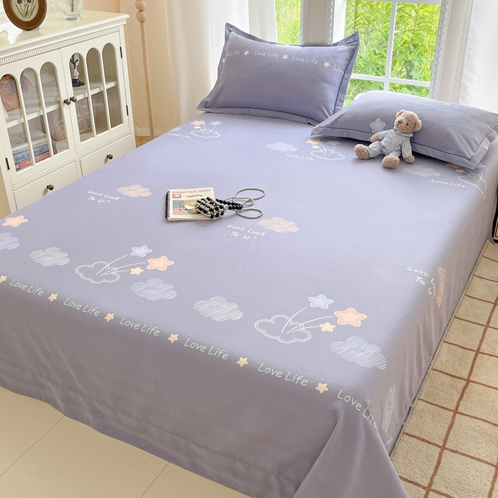 91家纺网 家纺一手货源 找家纺 莱通家纺 2025新款新疆棉加厚生态磨毛印花系列单床单单品床单单件床单 春天里