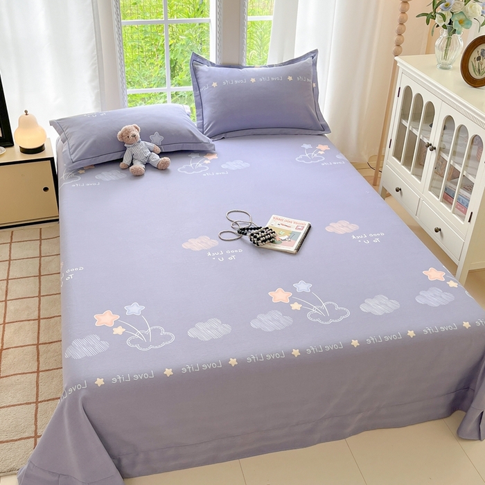 91家纺网 家纺一手货源 找家纺 莱通家纺 2025新款新疆棉加厚生态磨毛印花系列单床单单品床单单件床单 春天里