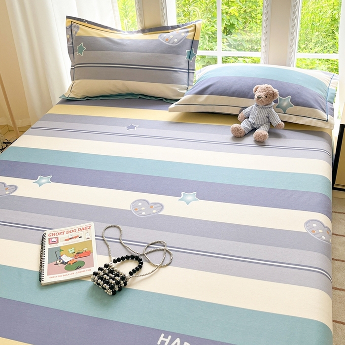 91家纺网 家纺一手货源 找家纺 莱通家纺 2025新款新疆棉加厚生态磨毛印花系列单床单单品床单单件床单 阿勒泰绿