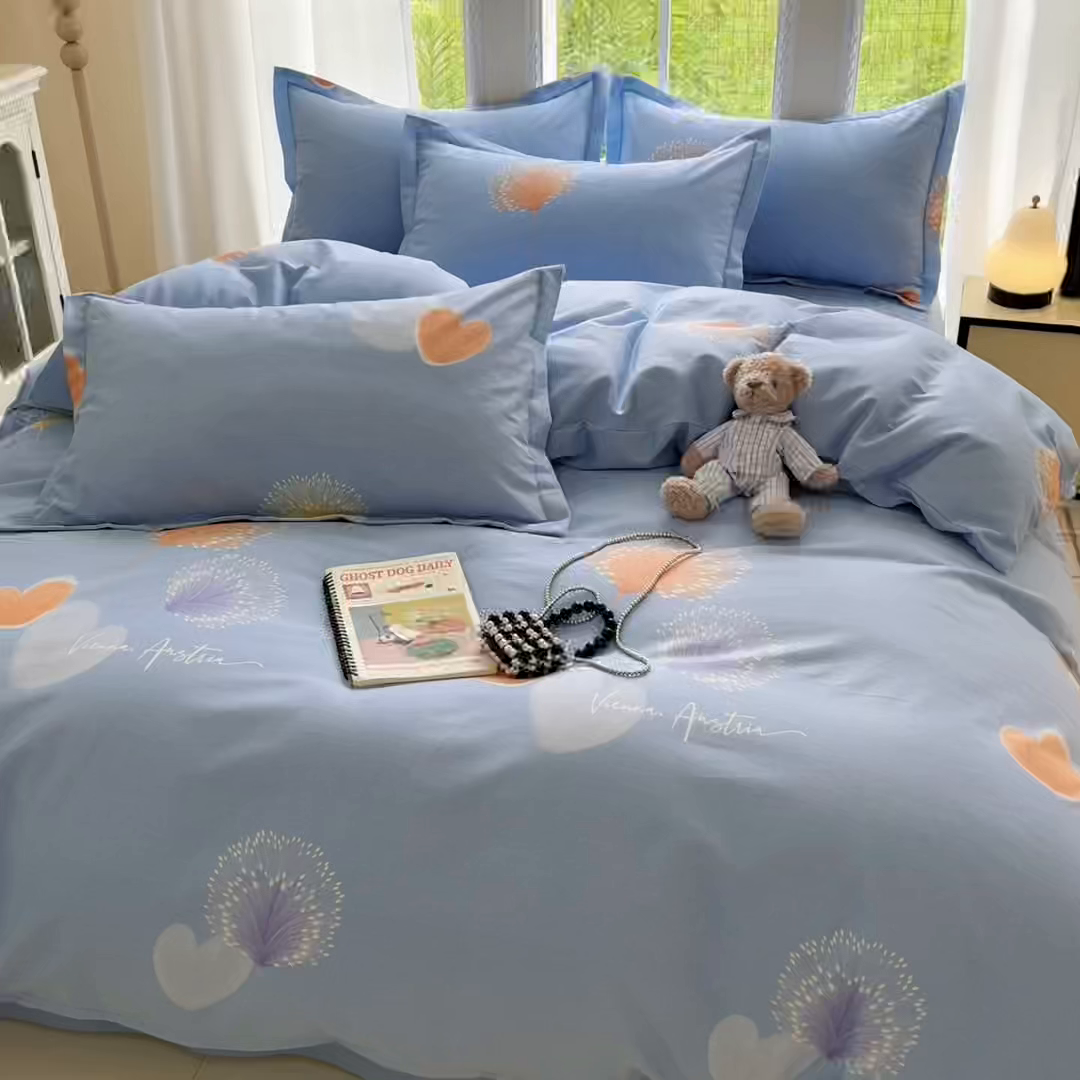 91家纺网 家纺一手货源 找家纺 莱通家纺 2025新款新疆棉加厚生态磨毛印花系列单床单单品床单单件床单 浅韵