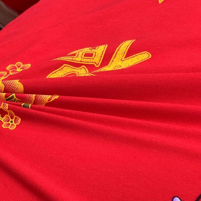 91家纺网 家纺一手货源 找家纺 居美良品 2025新款婚庆100全棉纯棉大红磨毛系列被套单件单被套 遇见幸福