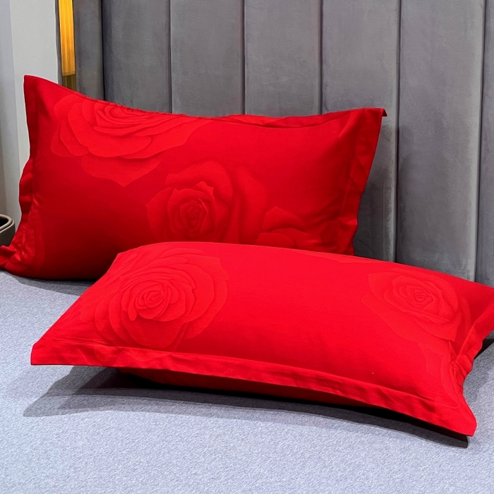 91家纺网 家纺一手货源 找家纺 居美良品 2025新款婚庆100全棉纯棉大红磨毛四件套 百年好合