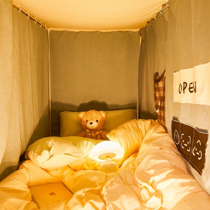 91家纺网 家纺一手货源 找家纺 卓尔居 2025新款学生遮光床帘学生蚊帐-非凡大师系列 非凡大师-蓝灰