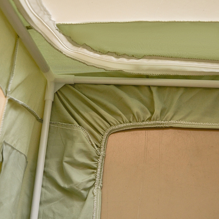 91家纺网 家纺一手货源 找家纺 富莱星蚊帐 2025新款无涂层温和植绒强遮光学生蚊帐-浅语 浅语-抹茶绿