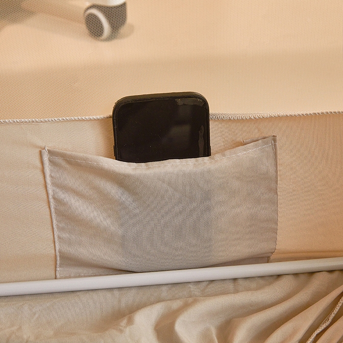 91家纺网 家纺一手货源 找家纺 富莱星蚊帐 2025新款无涂层温和植绒强遮光学生蚊帐-浅语 浅语-卡其