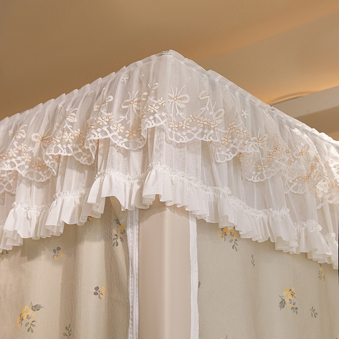 91家纺网 家纺一手货源 找家纺 富莱星蚊帐 2025新款无涂层温和植绒强遮光学生蚊帐-浅语 浅语-卡其