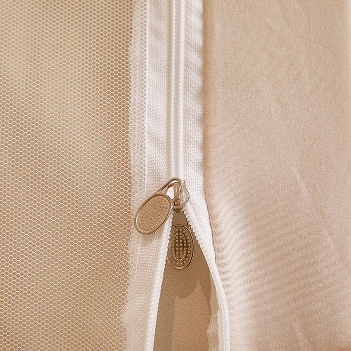 91家纺网 家纺一手货源 找家纺 富莱星蚊帐 2025新款无涂层温和植绒强遮光学生蚊帐-浅语 浅语-卡其