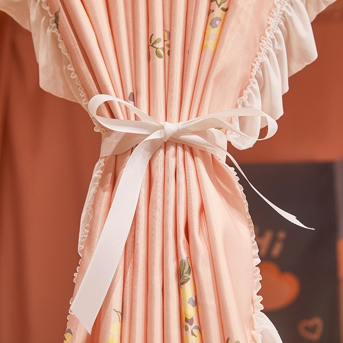 91家纺网 家纺一手货源 找家纺 富莱星蚊帐 2025新款无涂层温和植绒强遮光学生蚊帐-浅语 浅语-暖粉