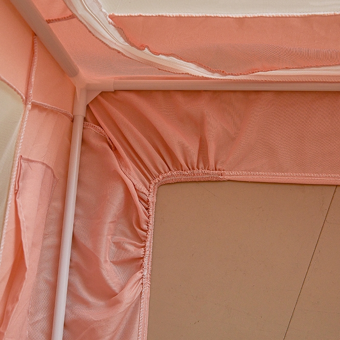 91家纺网 家纺一手货源 找家纺 富莱星蚊帐 2025新款无涂层温和植绒强遮光学生蚊帐-浅语 浅语-暖粉