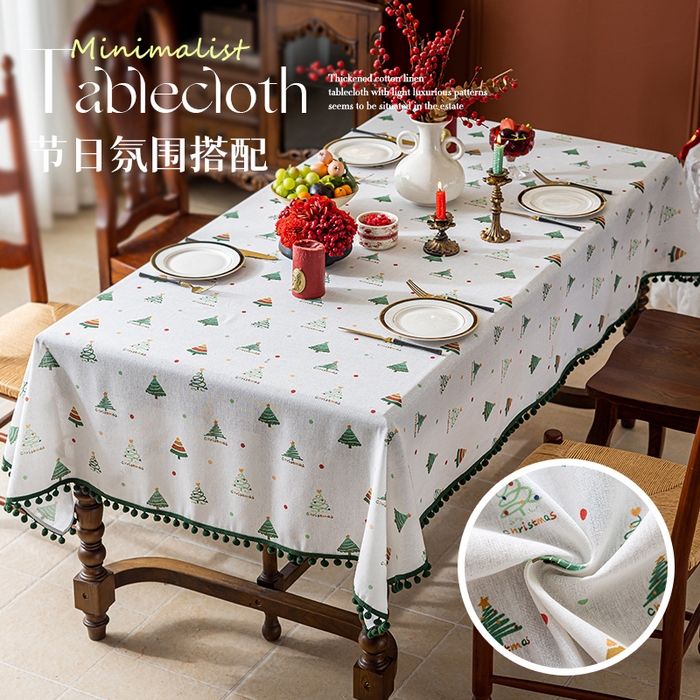 91家纺网 家纺一手货源 找家纺 （总）大梧纺织2025新款圣诞小树桌布