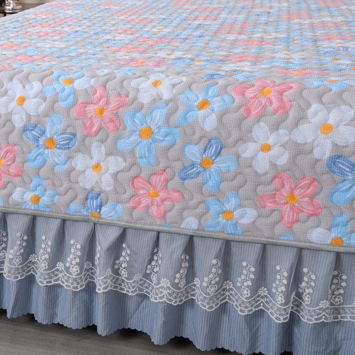 91家纺网 家纺一手货源 找家纺 （总）艾裙海 2025新款云感双层纱床盖四件套