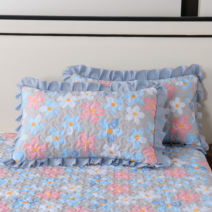 91家纺网 家纺一手货源 找家纺 （总）艾裙海 2025新款云感双层纱床盖四件套