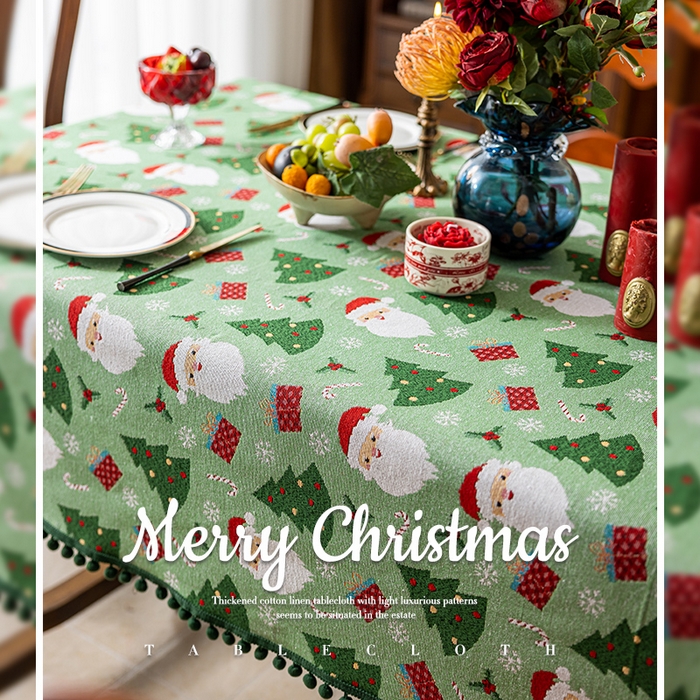 91家纺网 家纺一手货源 找家纺 （总）大梧2025新款圣诞绒球-桌布