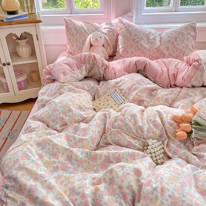 91家纺网 家纺一手货源 找家纺 （总）梦卓家纺 2025新款超柔云感双层纱四件套