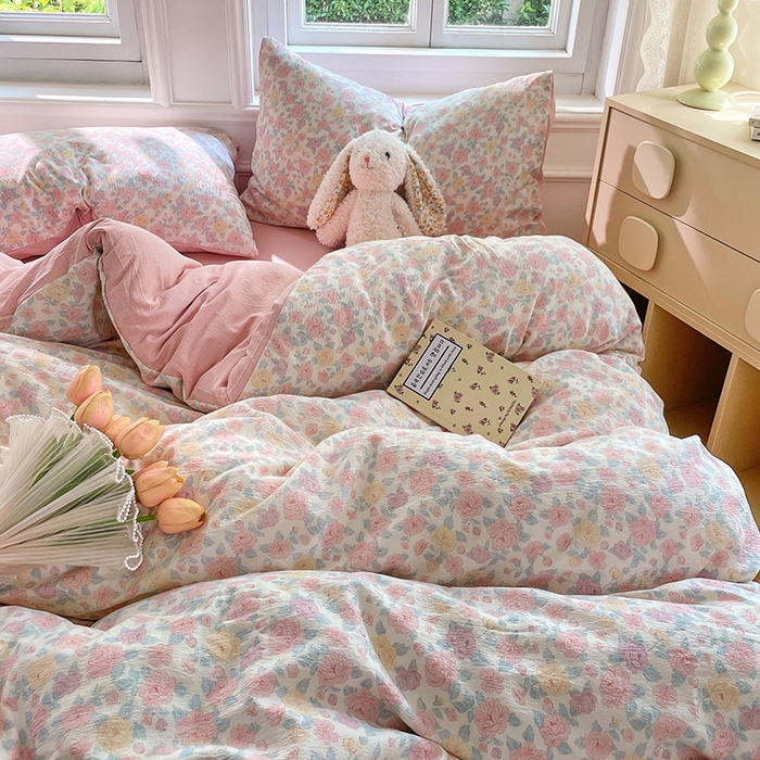 91家纺网 家纺一手货源 找家纺 （总）梦卓家纺 2025新款超柔云感双层纱四件套