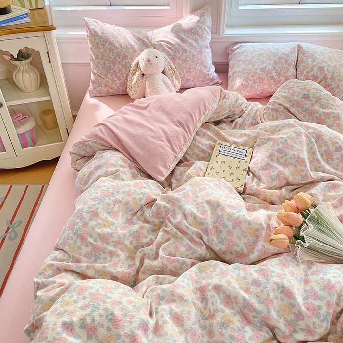 91家纺网 家纺一手货源 找家纺 （总）梦卓家纺 2025新款超柔云感双层纱四件套