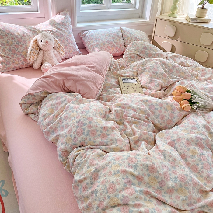 91家纺网 家纺一手货源 找家纺 （总）梦卓家纺 2025新款超柔云感双层纱四件套