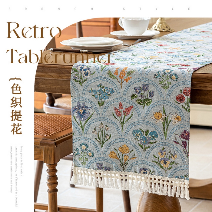 91家纺网 家纺一手货源 找家纺 （总）大梧2025新款千花桌旗