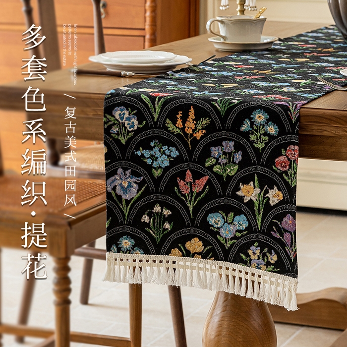 91家纺网 家纺一手货源 找家纺 （总）大梧2025新款千花桌旗