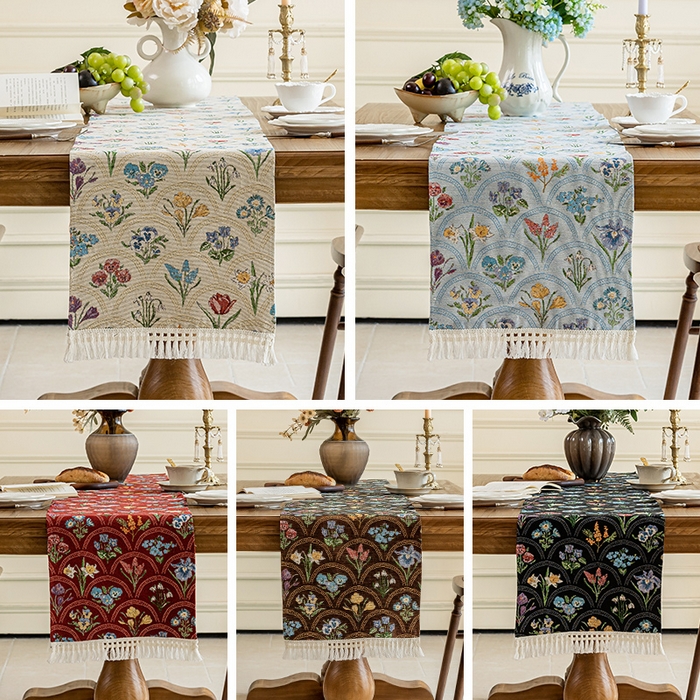 91家纺网 家纺一手货源 找家纺 （总）大梧2025新款千花桌旗