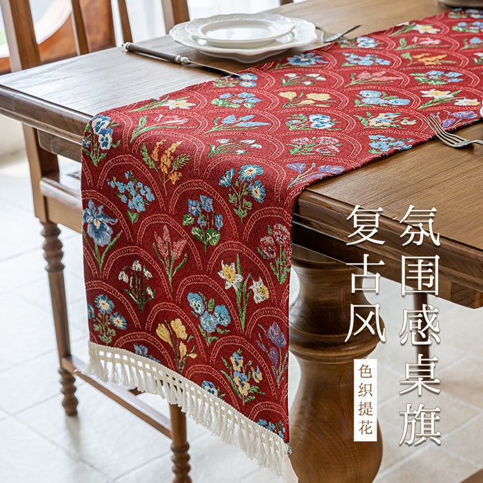 91家纺网 家纺一手货源 找家纺 （总）大梧2025新款千花桌旗