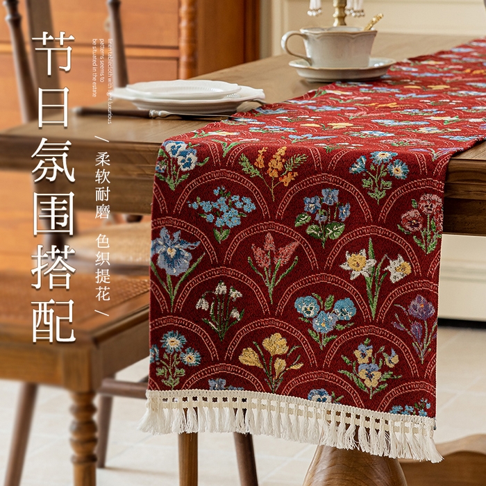 91家纺网 家纺一手货源 找家纺 （总）大梧2025新款千花桌旗