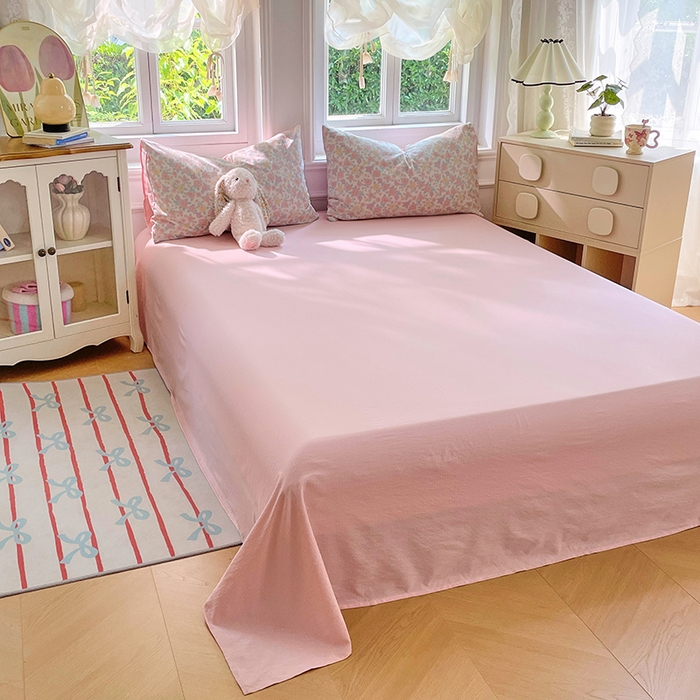 91家纺网 家纺一手货源 找家纺 梦卓家纺 2025新款超柔云感双层纱四件套 半夏花语