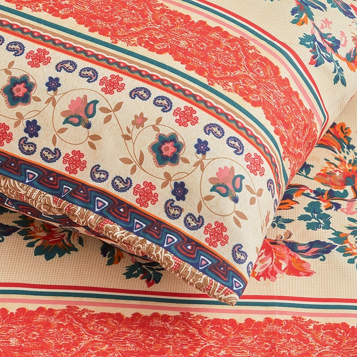 91家纺网 家纺一手货源 找家纺 艾裙海2025新款印花床裙三件套 -可跨境 波西米亚