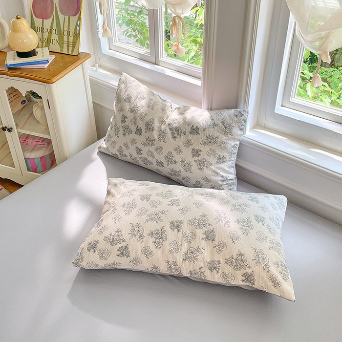 91家纺网 家纺一手货源 找家纺 梦卓家纺 2025新款超柔云感双层纱四件套 海棠听风