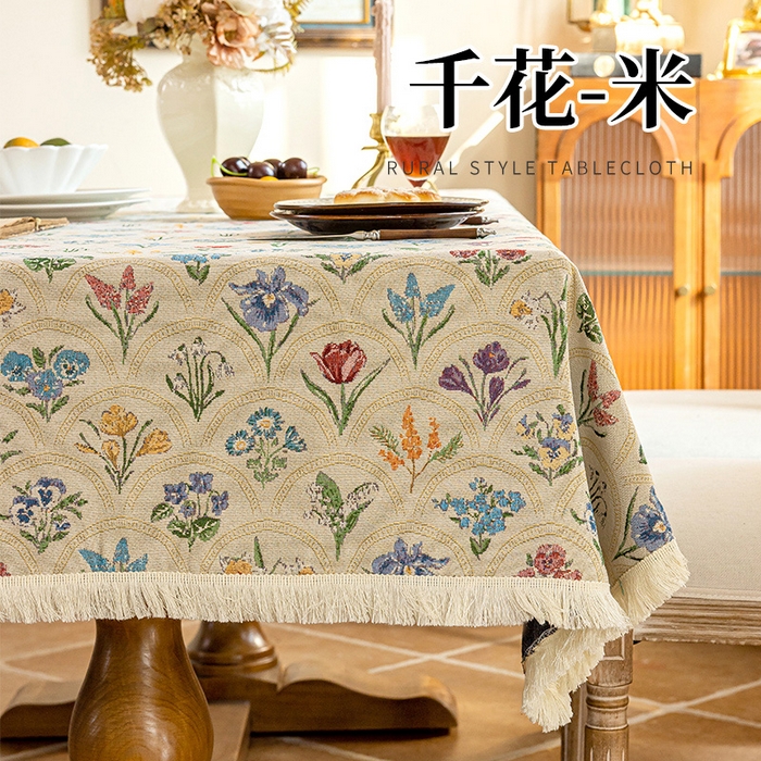 大梧2025新款千花桌布 千花-米（方桌）
