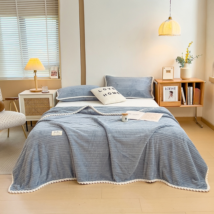 91家纺网 家纺一手货源 找家纺 （总）世纪绒品 2025新款A类提花绒白金款多功能毛毯