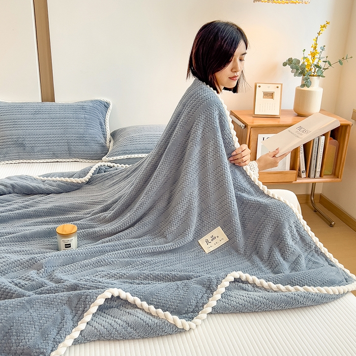 91家纺网 家纺一手货源 找家纺 （总）世纪绒品 2025新款A类提花绒白金款多功能毛毯