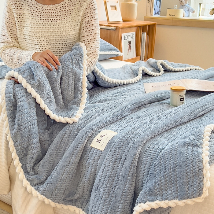 91家纺网 家纺一手货源 找家纺 （总）世纪绒品 2025新款A类提花绒白金款多功能毛毯