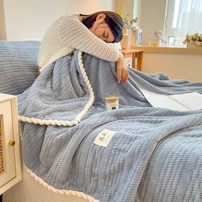 91家纺网 家纺一手货源 找家纺 （总）世纪绒品 2025新款A类提花绒白金款多功能毛毯