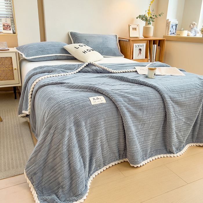 91家纺网 家纺一手货源 找家纺 （总）世纪绒品 2025新款A类提花绒白金款多功能毛毯