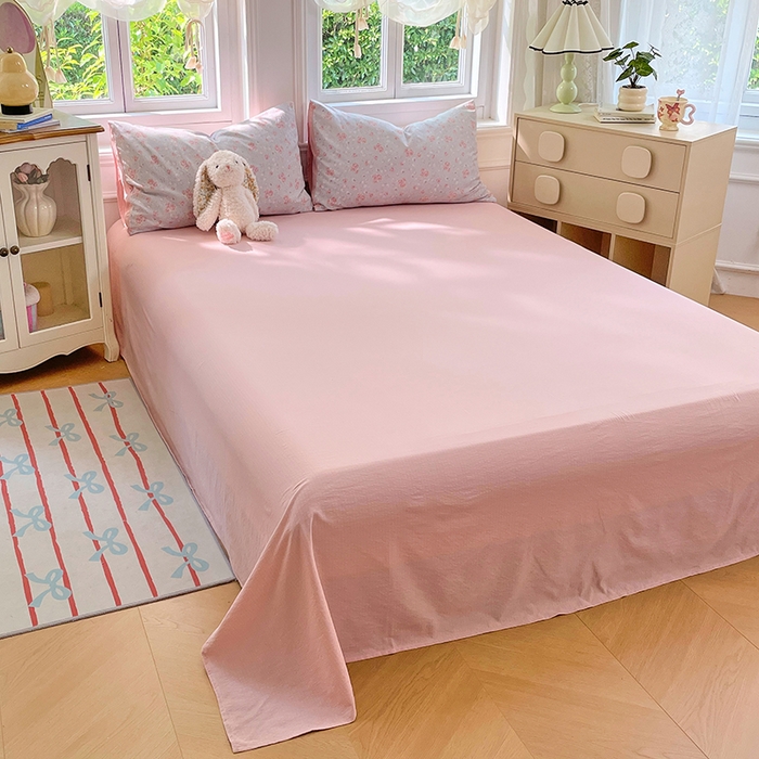 91家纺网 家纺一手货源 找家纺 梦卓家纺 2025新款超柔云感双层纱四件套 蓝聆风语