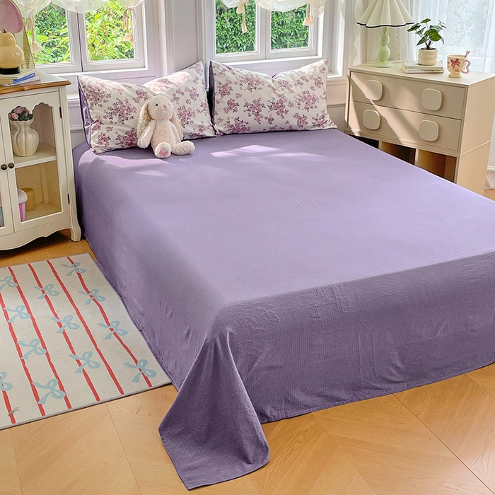 91家纺网 家纺一手货源 找家纺 梦卓家纺 2025新款超柔云感双层纱四件套 陌上花开