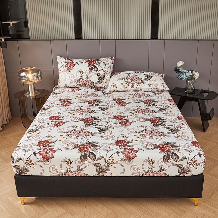 91家纺网 家纺一手货源 找家纺 （总）艾裙海2025新款印花床笠三件套 -可跨境