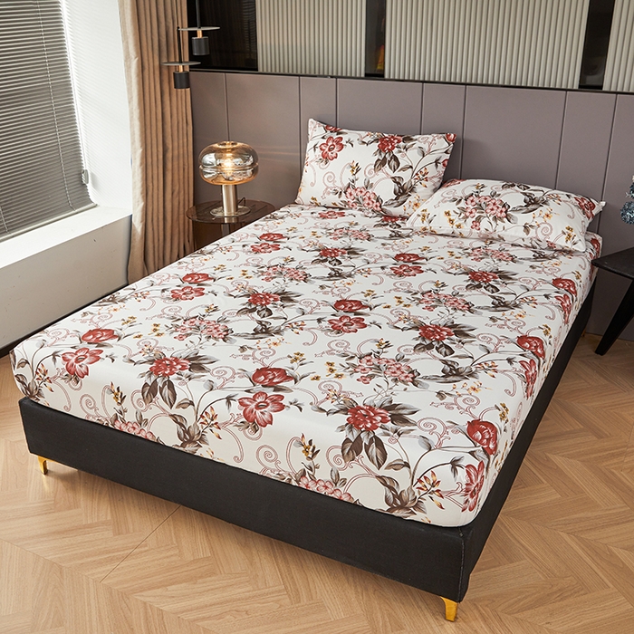 91家纺网 家纺一手货源 找家纺 （总）艾裙海2025新款印花床笠三件套 -可跨境