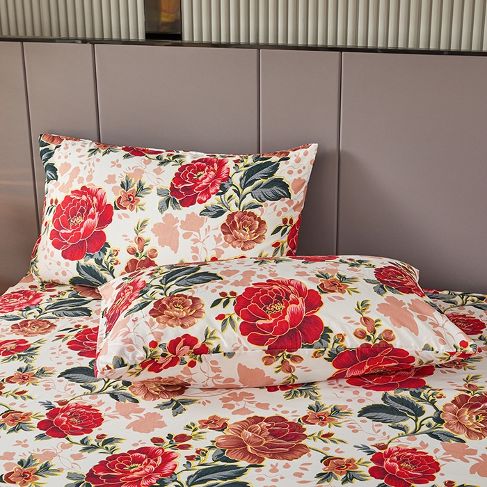 91家纺网 家纺一手货源 找家纺 艾裙海2025新款印花床笠三件套 -可跨境 国色牡丹