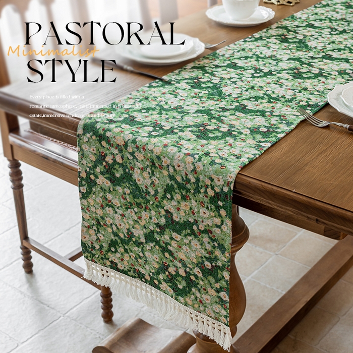 91家纺网 家纺一手货源 找家纺 （总）大梧2025新款绿茵桌旗