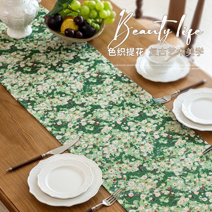 91家纺网 家纺一手货源 找家纺 （总）大梧2025新款绿茵桌旗