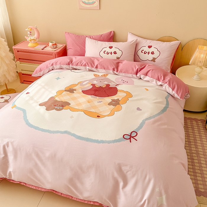 91家纺网 家纺一手货源 找家纺 （总）玉元坊 2025新款通纯色全棉床笠纯棉床裙学生床单三四件套基础款