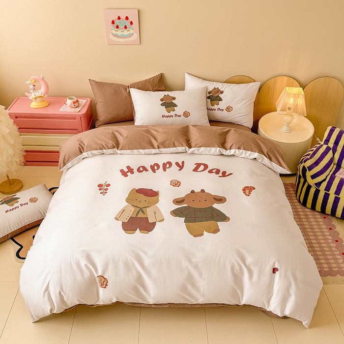 91家纺网 家纺一手货源 找家纺 （总）玉元坊 2025新款通纯色全棉床笠纯棉床裙学生床单三四件套基础款