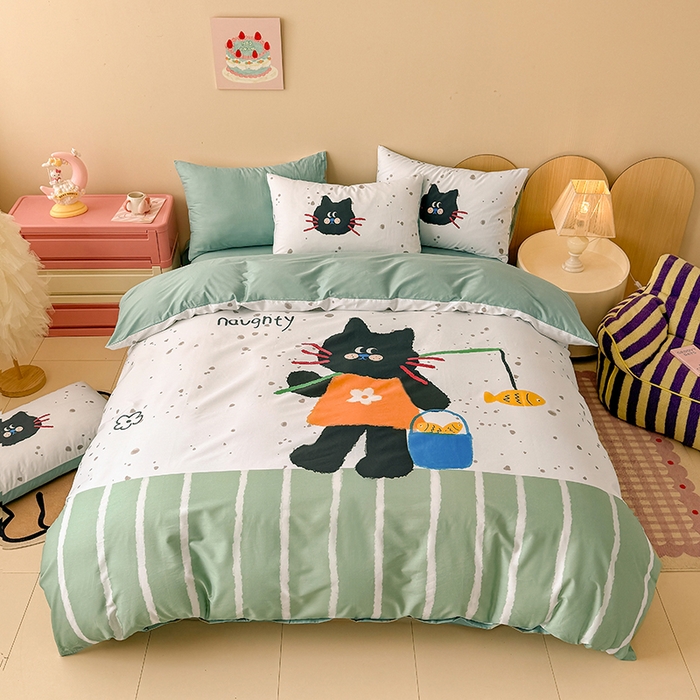 91家纺网 家纺一手货源 找家纺 （总）玉元坊 2025新款通纯色全棉床笠纯棉床裙学生床单三四件套基础款